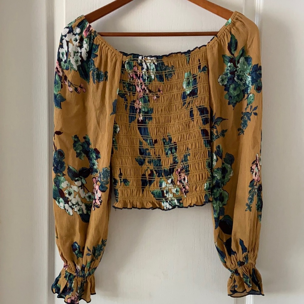 Floral mustard top